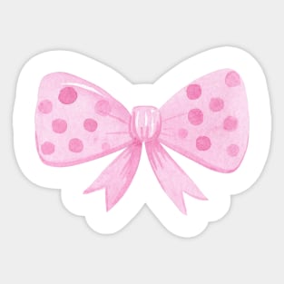 Watercolor pink bow Sticker